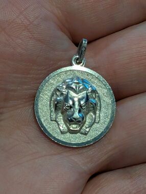 Vintage Sterling Silver Leo The Lion Zodiac Sign Charm